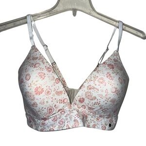 Lucky Brand Bra Seamless Wireless Comfort Floral Size 38C